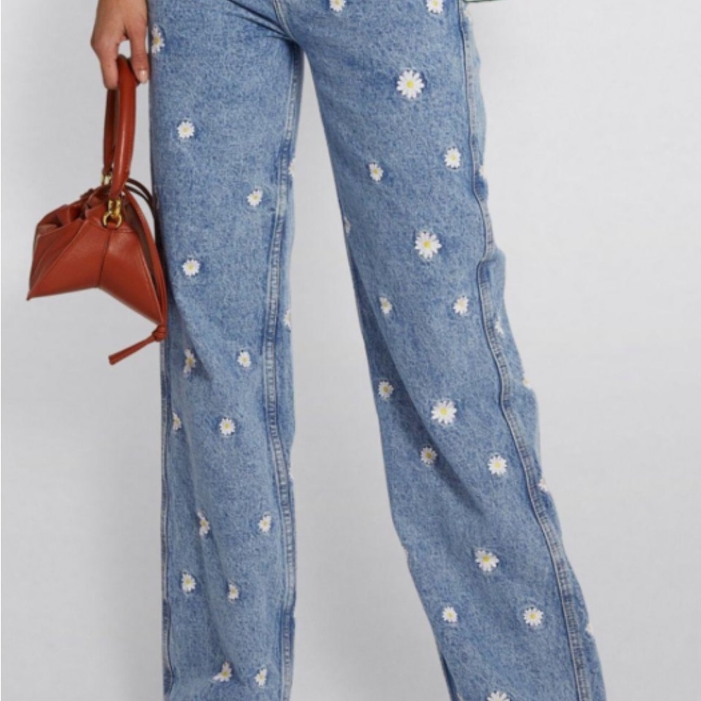 Sandro High Rise Wide Leg Jeans size small